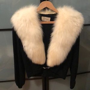 J.J.J. Jonas Vintage Fur Cartigan
